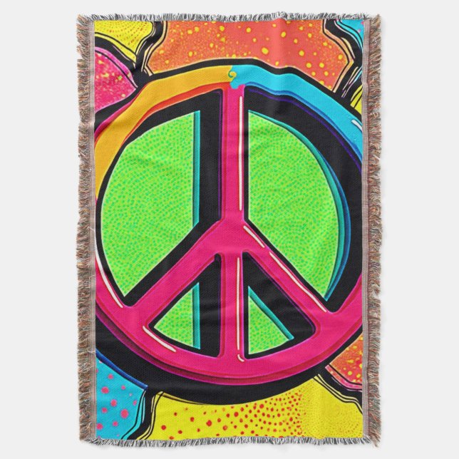 Embrace Inner Peace & Joy Throw Blanket (Front Vertical)