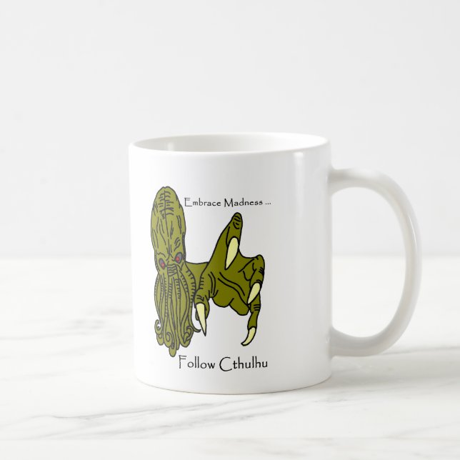 Embrace Madness, Follow Cthulhu Mug (Right)