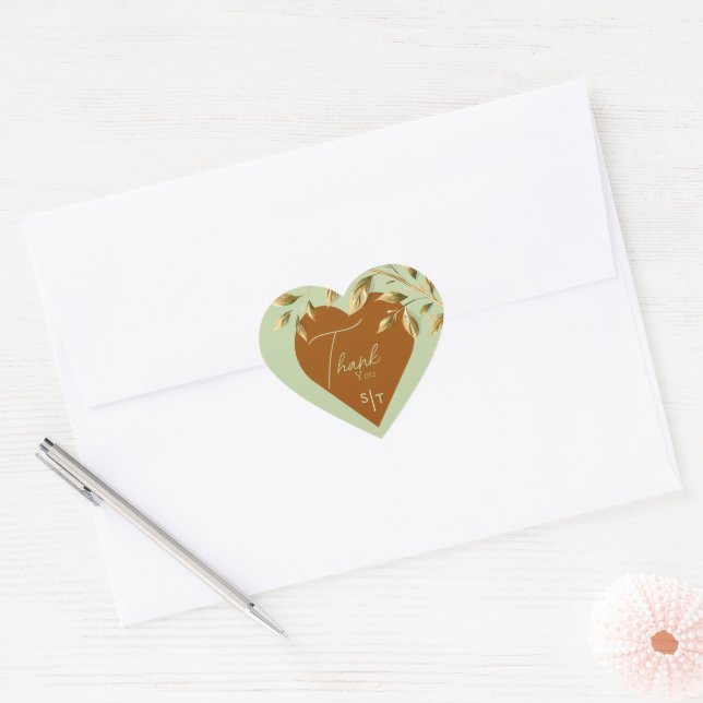 Embrace Natural Elegance Heart Sticker (Envelope)