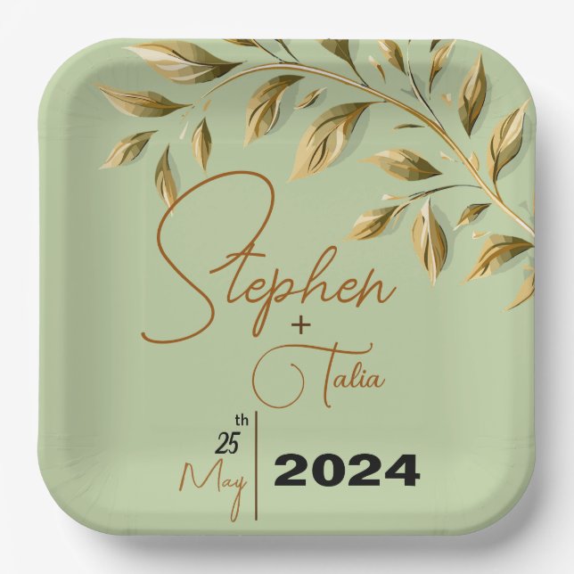 Embrace Natural Elegance Paper Plates (Front)