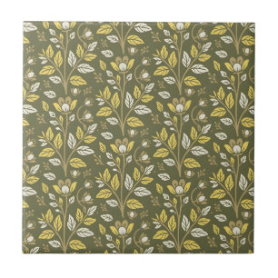 Embrace Nature with Elegant Floral Patterns Ceramic Tile