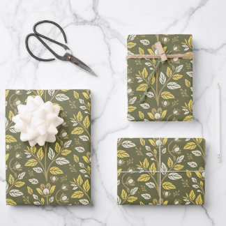 Embrace Nature with Elegant Floral Patterns Wrapping Paper Sheets