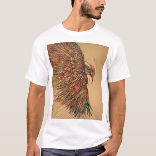 Embrace Natures Majesty with Our Bird Design Tee