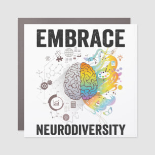 Embrace Neurodiversity Adhd Awareness Giftneurodiv Car Magnet