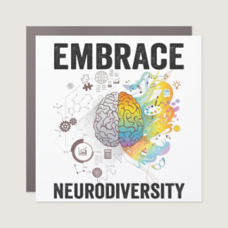 Embrace Neurodiversity Adhd Awareness Giftneurodiv Car Magnet