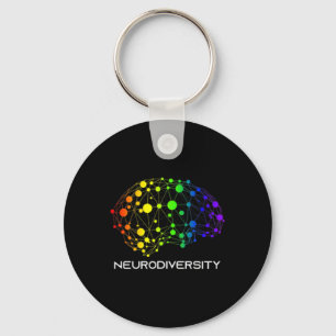 Embrace Neurodiversity Autism Adhd Asd Brain Srews Keychain