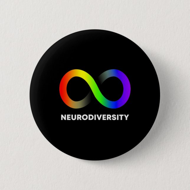 Embrace Neurodiversity Autism Adhd Asd Infinity Ra Button (Front)