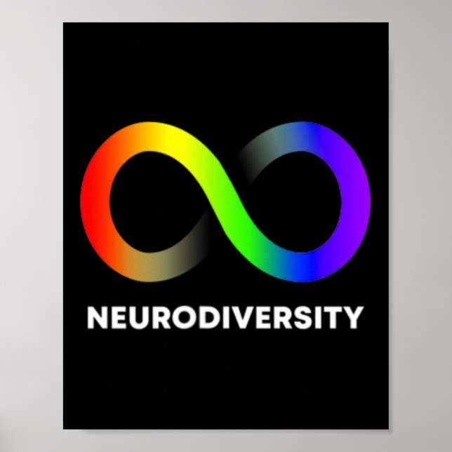 Embrace Neurodiversity Autism Adhd Asd Infinity Ra Poster (Front)