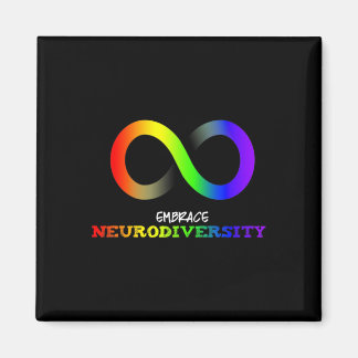 Embrace Neurodiversity Autism Asd Adhd Rainbow Inf Magnet