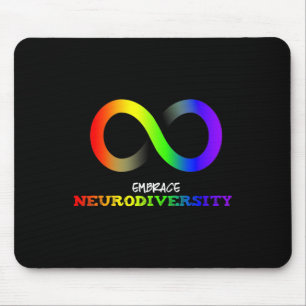 Embrace Neurodiversity Autism Asd Adhd Rainbow Inf Mouse Pad