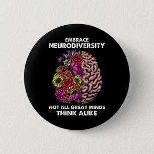 Embrace Neurodiversity Autism Awareness Adhd Sped  Button