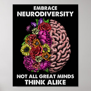 Embrace Neurodiversity Autism Awareness Adhd Sped Poster