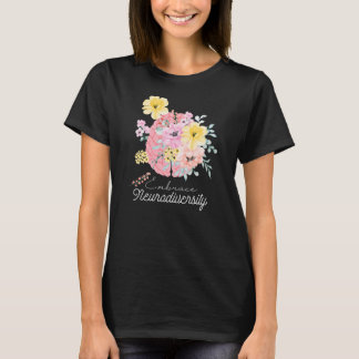 Embrace Neurodiversity Autism Awareness Brain T-Shirt