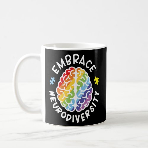 Embrace Neurodiversity Brain Autism Awareness Puzz Coffee Mug