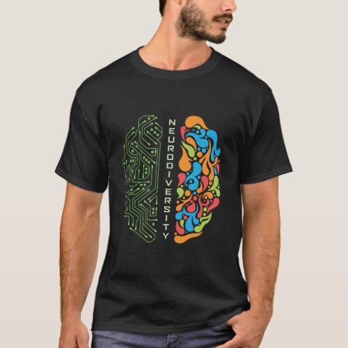 Embrace Neurodiversity Brain T_Shirt