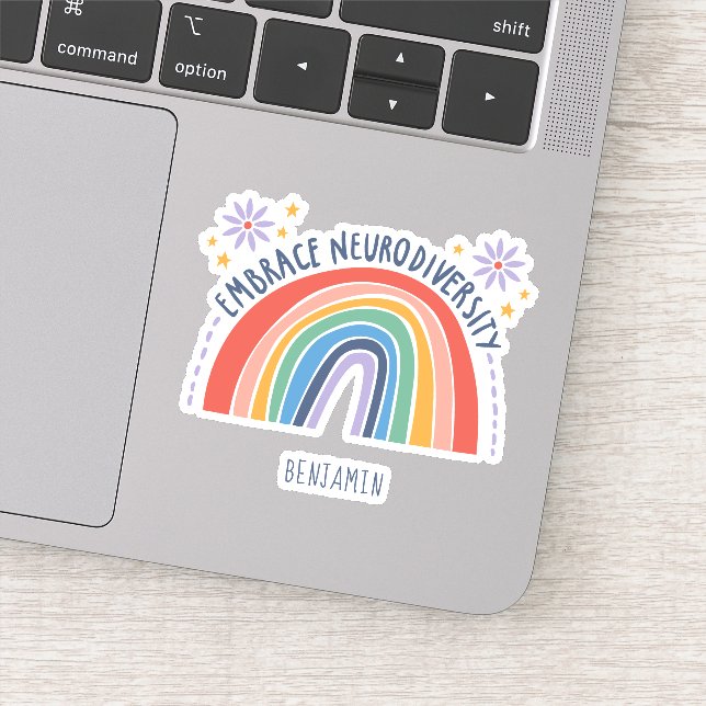 Embrace Neurodiversity Mental Health Awareness Sticker (Detail)