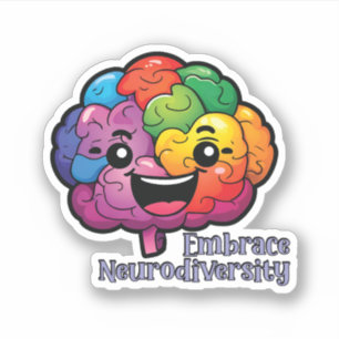 Embrace Neurodiversity Neurodivergent Awareness Sticker