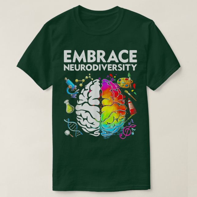 Embrace Neurodiversity Tie Dye Autism Mom Autism A T-Shirt (Design Front)