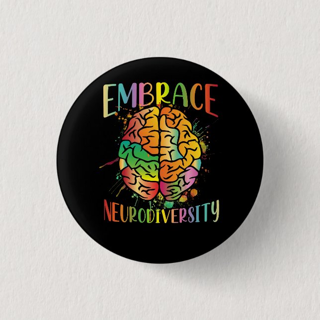 Embrace Neurodiversity Video Game Autism Awareness Button (Front)