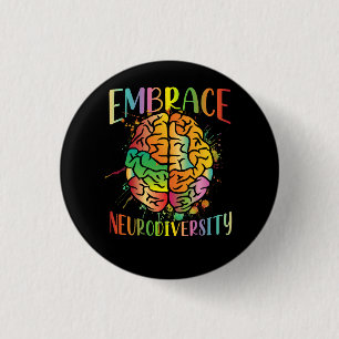 Embrace Neurodiversity Video Game Autism Awareness Button