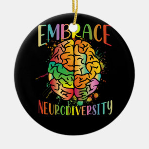 Embrace Neurodiversity Video Game Autism Awareness Ceramic Ornament