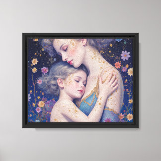 Embrace of Light – Mother and Child Canvas Print