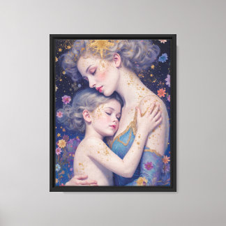 Embrace of Light – Mother and Child Canvas Print