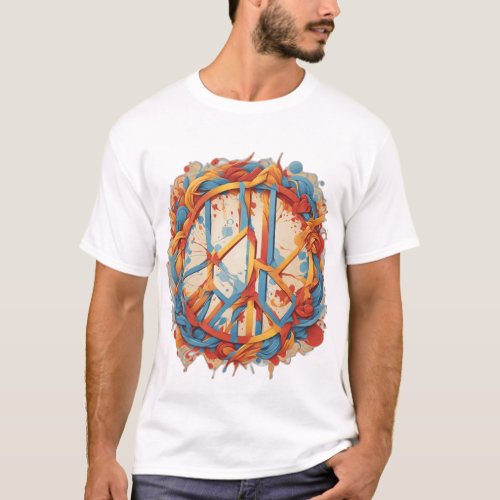 Embrace Peace Iconic Peace Sign T_Shirt Designs f