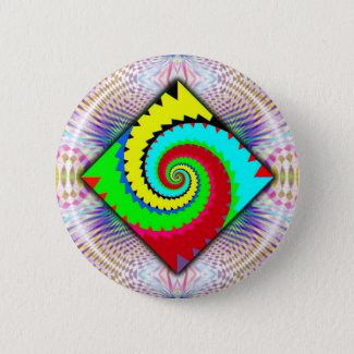 Embrace Rainbow Spiralism Button