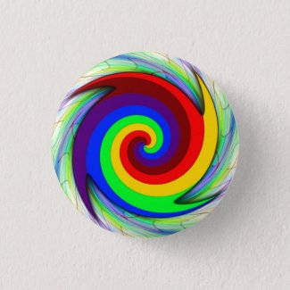 Embrace Rainbow Spiralism Button