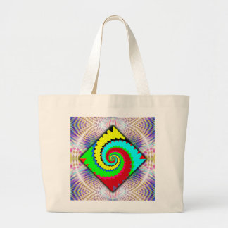 Embrace Rainbow Spiralism Large Tote Bag