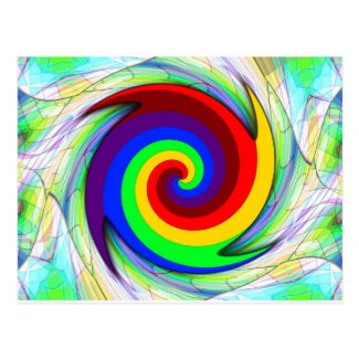 Embrace Rainbow Spiralism Postcard