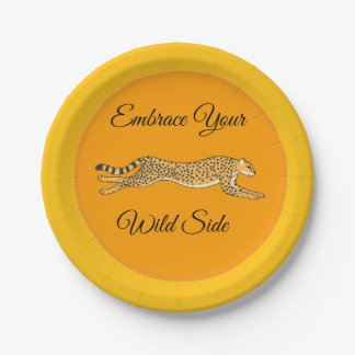 Embrace Running Cheetah Paper Plates
