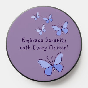 Embrace Serenity with Every Flutter in Blue Violet PopSocket