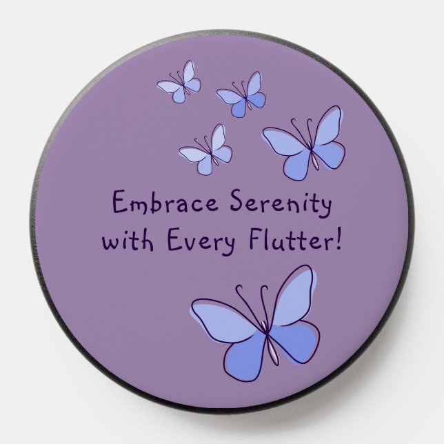 Embrace Serenity with Every Flutter in Blue Violet PopSocket (Popsocket)