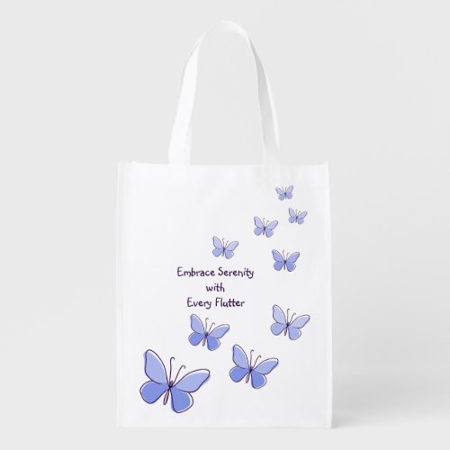 Embrace Serenity with Every Flutter Motivational Grocery Bag