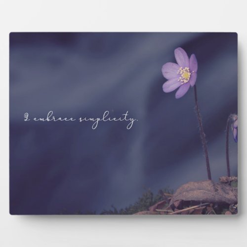 Embrace Simplicity Inspirational Plaque