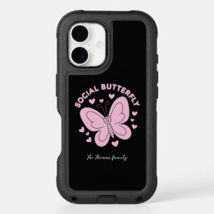 Embrace Social Butterfly Vibes Trendy Retro  iPhone 16 Case