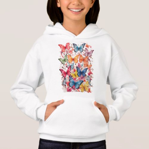  Embrace Spring Colorful Butterflies Hoodie