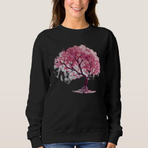 Embrace Spring with a Unique Cherry Blossom Geomet Sweatshirt