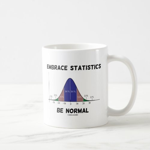 Embrace Statistics Be Normal Bell Curve Coffee Mug
