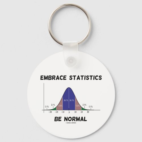 Embrace Statistics Be Normal Bell Curve Keychain
