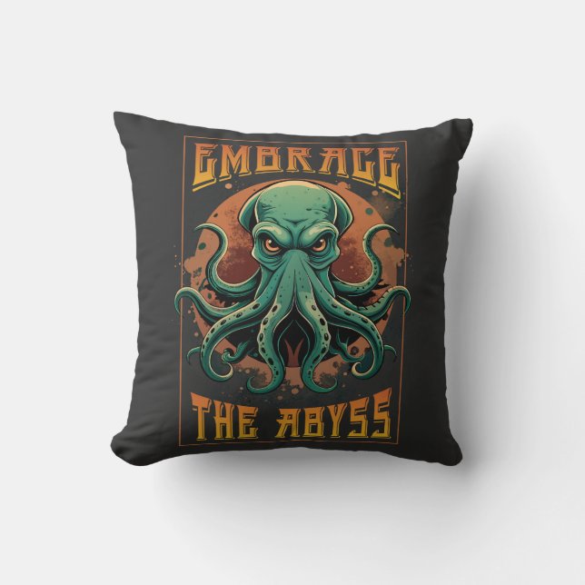 Embrace the abyss  throw pillow (Front)