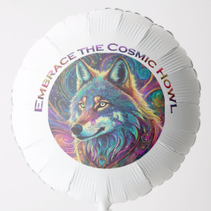 Embrace the Cosmic Howl Wolf Balloon
