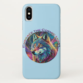 Embrace the Cosmic Howl Wolf iPhone X Case