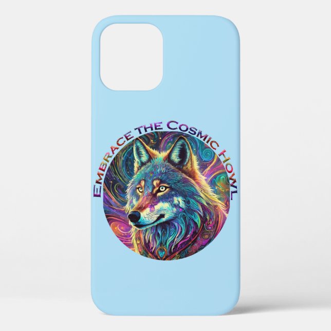 Embrace the Cosmic Howl Wolf Case-Mate iPhone Case (Back)