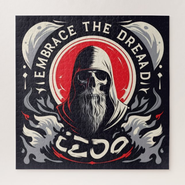 Embrace the Dread: Grim Reaper Art Jigsaw Puzzle (Vertical)