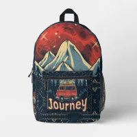 Embrace the Journey Rustic Vintage Printed Backpack