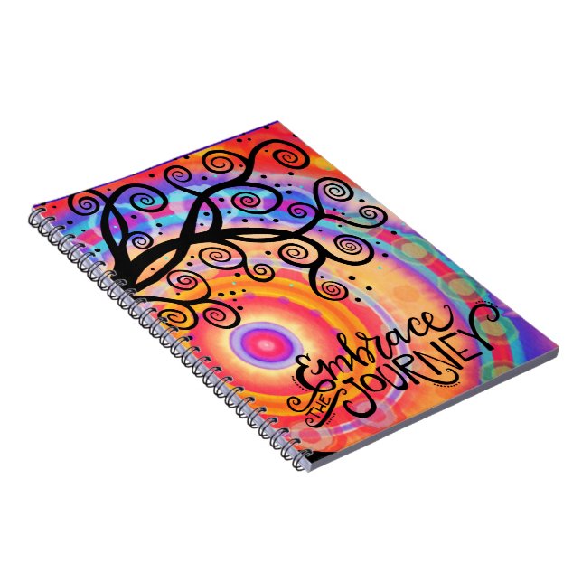 Embrace the Journey Tree Colorful Notebook (Right Side)