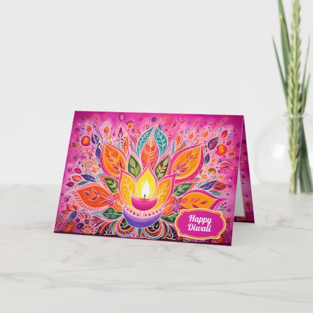 Embrace the Joy: A Diwali Celebration Holiday Card (Front)